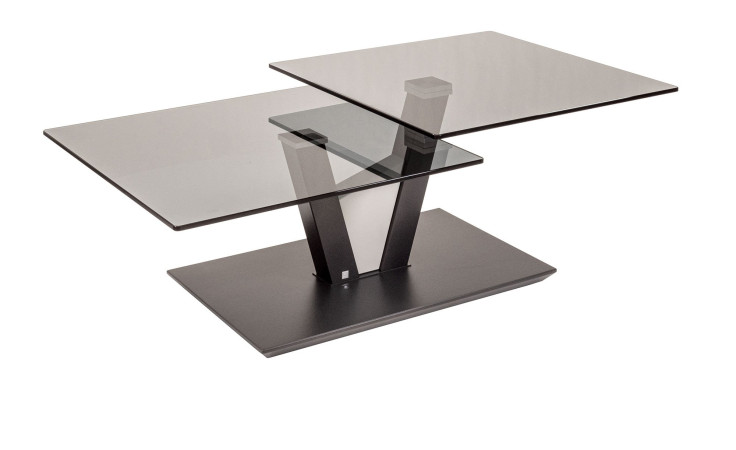 Couchtisch 1019-GPA-ANM in grau, Platten aus Parsolglas
