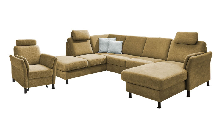 Komfort-Ecksofa plano|FORM Lirio in der Farbausführung Gelb