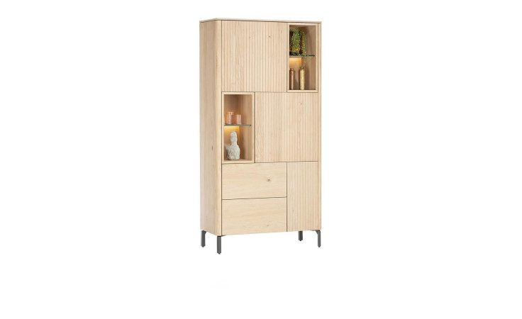 Schrank Trenton in der Farbe Natur, Schrägansicht