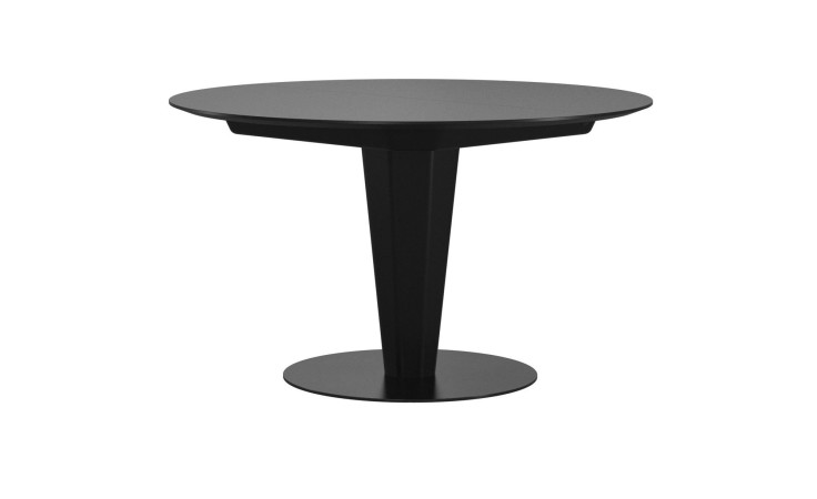 Esstisch Stressless Bordeaux 125 cm rund in schwarz.