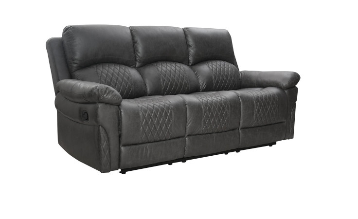3-Sitzer-Sofa Füssen mit einem Bezug in anthrazitfarbener Mikrofaser