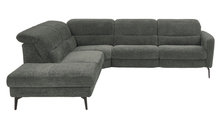 Basis-Ecksofa MONDO Mimas in einem Stoffbezug in Moos
