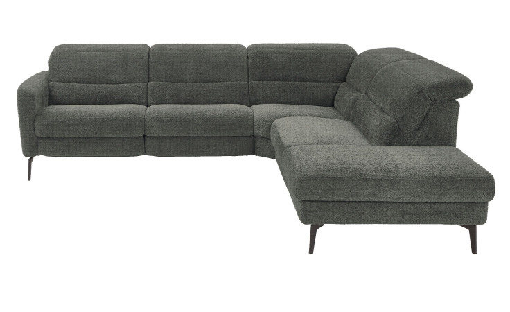 Basis-Ecksofa MONDO Mimas in einem Stoffbezug in Moos