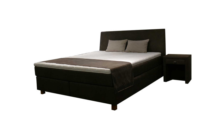Komfort - Boxspringbett vito Somo, in der Farbausführung Schlamm