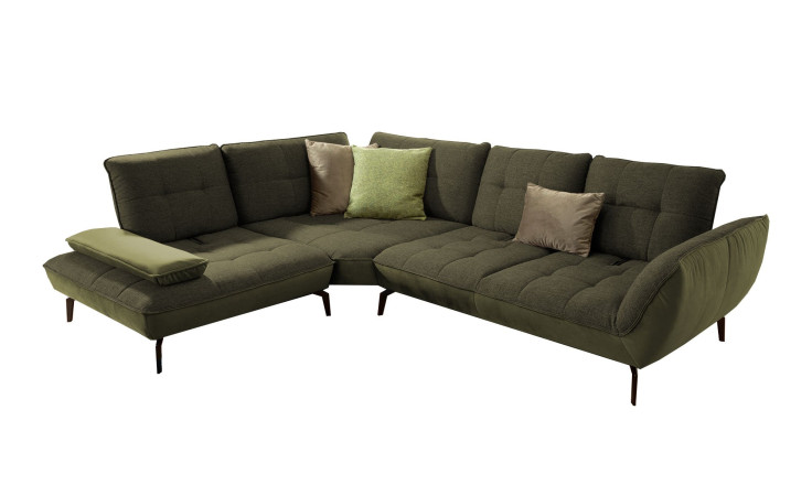 Komfort-Ecksofa vito Ticona, in der Farbausführung Olive