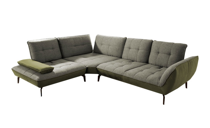 Basis-Ecksofa vito Ticona, in der Farbe Stone / Olive