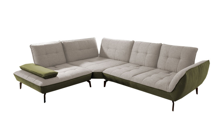 Basis-Ecksofa vito Ticona, in der Farbe Natur / Olive