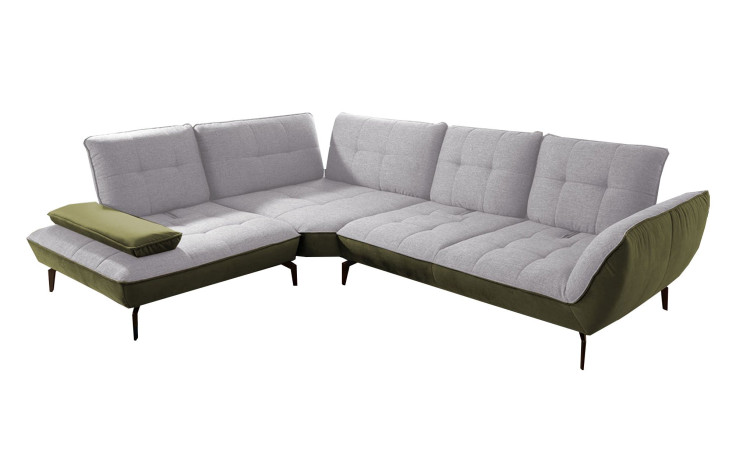 Basis-Ecksofa vito Ticona, in der Farbe Silver/ Olive