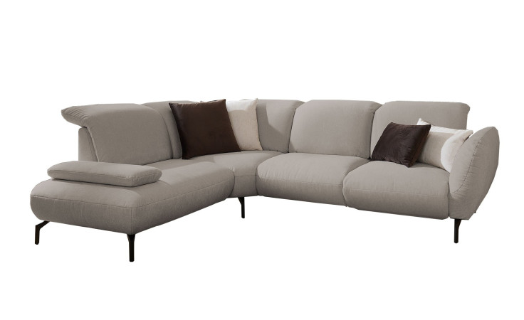 Komfort-Ecksofa vito Bevy, in der Farbausführung Grau