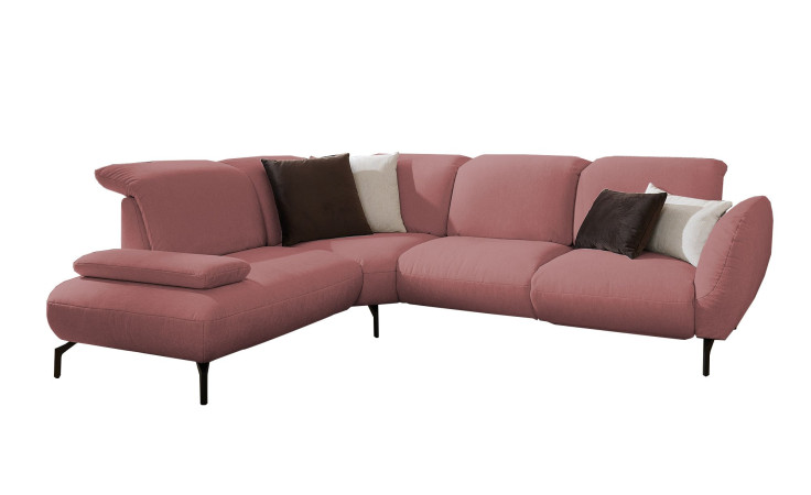 Basis-Ecksofa vito Bevy, in der Farbausführung Altrosa