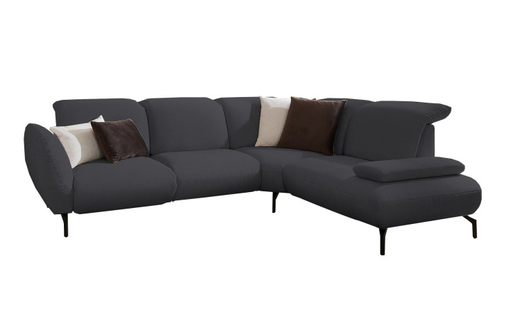 Basis-Ecksofa vito Bevy, in der Farbausführung Anthrazit