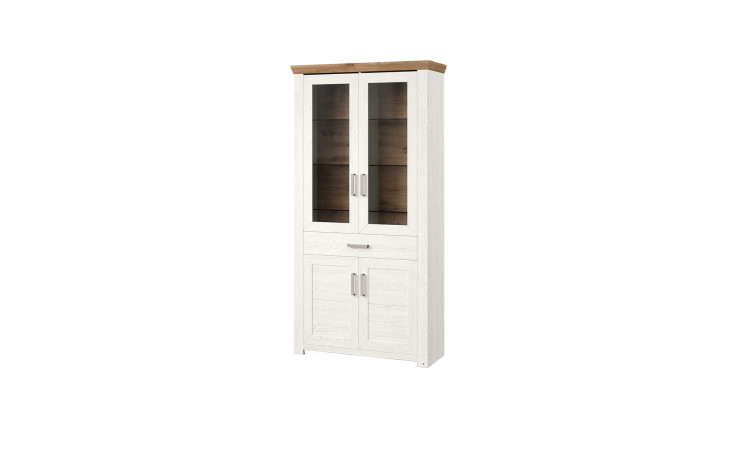Vitrine set one York in Pinie-Aurelio-Nachbildung