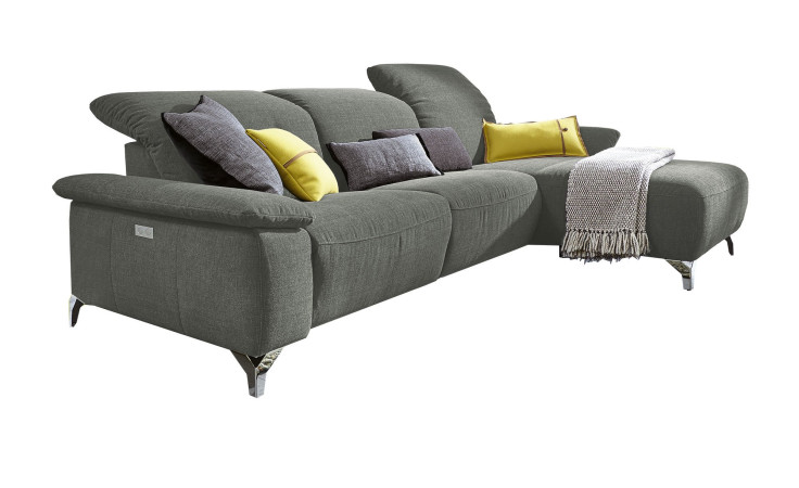 Basis - Ecksofa Musterring MR 370, in der Farbausführung silber