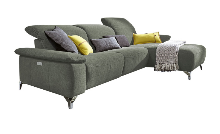 Basis - Ecksofa Musterring MR 370, in der Farbausführung platin