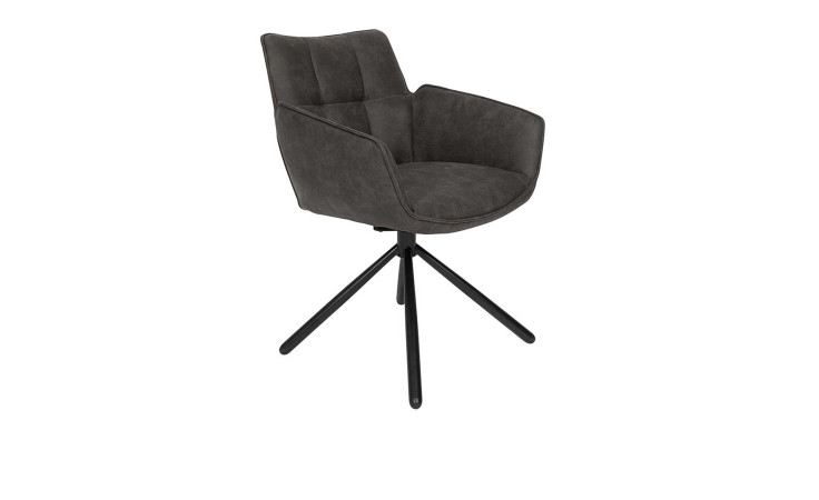 Schalenstuhl set one Frisco in grau, Gestell in schwarz