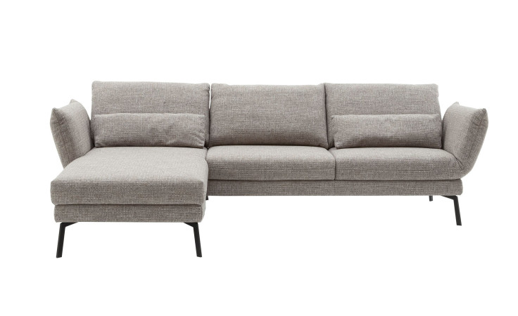 Komfort - Ecksofa Spin, in der Farbausführung taupe, Frontansicht