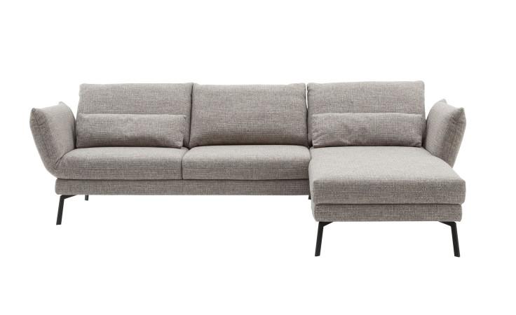 Komfort - Ecksofa Spin, in der Farbausführung taupe, Frontansicht