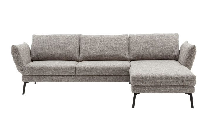 Basis - Ecksofa Spin, in der Farbausführung taupe, Frontansicht