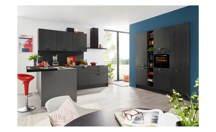 nolte Begros, Soft Lack / Manhattan, Quarzgrau / Eiche Nero