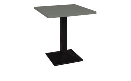 Bistrotisch Biblis-System mit einer Tischplatte in der Farbe Pine Green matt und einem schwarzen Gestell.