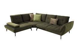 Komfort-Ecksofa vito Ticona, in der Farbausführung Olive