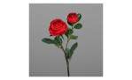 Rose 57 cm in rot, mit einem grauen Hintergrund