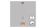 LED-Pendelleuchte Shine-Wood 21 cm