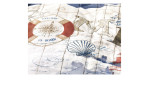 Detailfoto von den See Motiven auf der Bettwäsche 