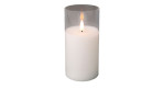 LED-Wachskerze im Glas 15 cm