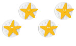 Badewanneneinlangen Minis Stern 4er-Set