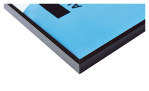 Bilderrahmen Accent 50 x 60 cm mit einer Detailansicht vom schwarzen Aluminiumrahmen.