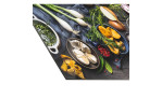 Glasbild Kitchen Utensils 30 x 80 cm, verschiedene Gemüsesorten, Detailfoto
