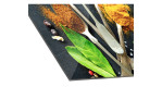 Glasbild Vintage Herbage 30 x 30 cm. Glasbild mit dem Thema - Blumen. Detailansicht der Ecke.