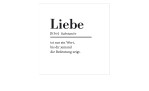 Glasbild Liebe 30 x 30 cm. Glasbild mit dem Thema - Liebe.