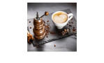 Glasbild Cafe 30 x 30 cm. Glasbild mit dem Thema - Kaffee.