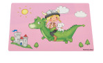 Platzmatte Happy Zoo Drache pink 30 x 45 cm