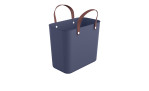 Multi Bag Style Albula 25 l aus blauem Kunststoff. Angeschrähte Ansicht.