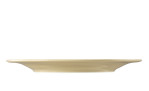 Frühstücksteller Beat 23,3 cm aus Porzellan in Sandbeige. Ansicht von der Seite.