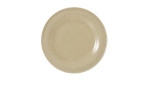 Frühstücksteller Beat 23,3 cm aus Porzellan in Sandbeige. Ansicht von oben.