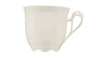 Kaffeetasse Rubin 210 ml aus Porzellan in beige. Ansicht von der Seite.