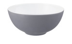 Schüssel Life 21,2 cm aus Porzellan in grau und weiß.