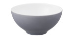 Schüssel Life 15,5 cm aus Porzellan in weiß und grau.
