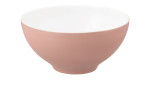 Schüssel Life 15,5 cm aus Porzellan in rosa und weiß.
