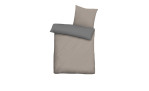 Bettwäsche Biberna mit dem Maß von 155 x 220 und mit der Fabre Beige und Grau.