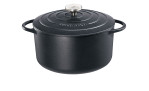 Bratentopf Provence 25 cm aus Gusseisen in schwarz