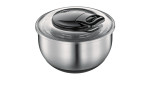 Salatschleuder Turbo aus Edelstahl in silber und schwarz