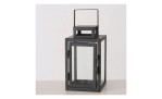 Laterne Malma 15 cm in schwarz aus Eisen, rechteckig