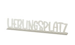 Schriftzug Lieblingsplatz 55 cm in beige aus Eisen