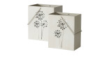 Windlicht Yves 28 cm in beige aus Eisen, Abbildung von zwei Windlichtern
