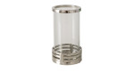 Windlicht Teggio 25,5 cm aus Glas und Aluminium
